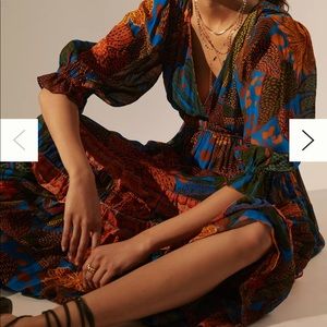 Beautiful and Brand New Farm Rio Puff Sleeve Maxi Dress size XXS